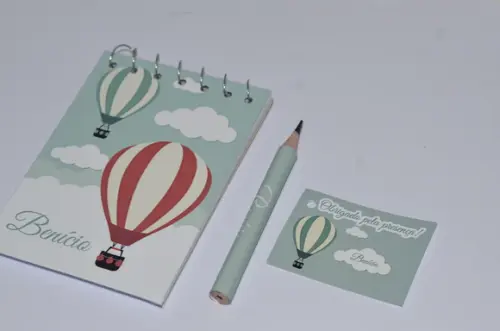 Bloquinho Personalizado com Lápis Balão