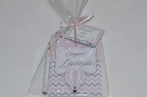 Bloquinho Personalizado com Lápis Balão Chevron