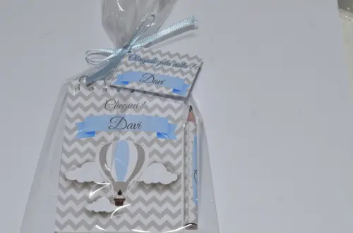 Bloquinho Personalizado com Lápis Balão Chevron