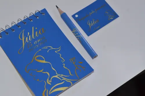 Bloquinho Personalizado com Lápis Bela e a Fera