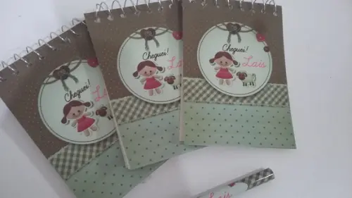 Bloquinho Personalizado com Lápis Boneca