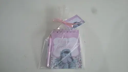 Bloquinho Personalizado com Lápis Boneca de Pano