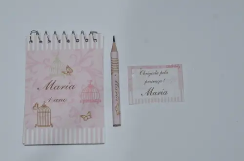 Bloquinho Personalizado com Lápis Borboleta