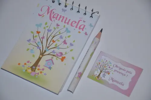 Bloquinho Personalizado com Lápis Borboleta