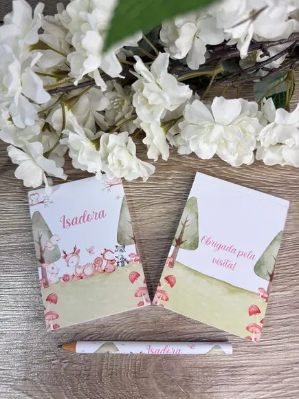 Bloquinho Personalizado com Lápis Bosque
