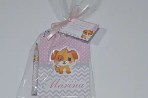 Bloquinho Personalizado com Lápis Cachorrinha