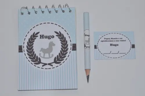 Bloquinho Personalizado com Lápis Cavalinho
