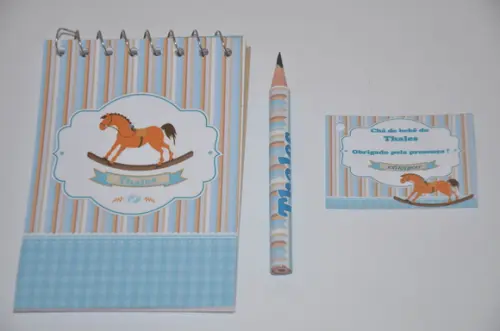 Bloquinho Personalizado com Lápis Cavalinho