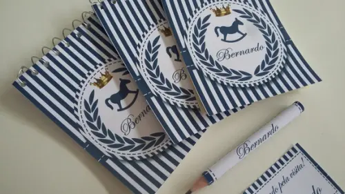 Bloquinho Personalizado com Lápis Cavalinho
