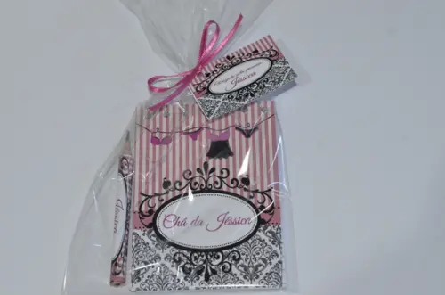 Bloquinho Personalizado com Lápis Chá de Lingerie