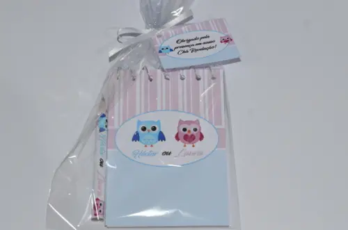 Bloquinho Personalizado com Lápis Chá Revelação
