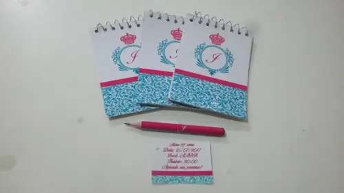 Bloquinho Personalizado com Lápis Convite