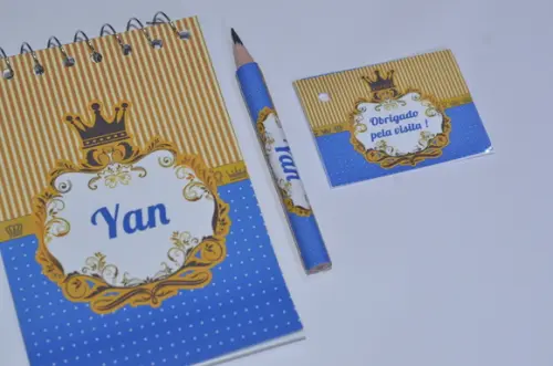Bloquinho Personalizado com Lápis Coroa