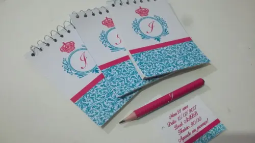 Bloquinho Personalizado com Lápis Convite