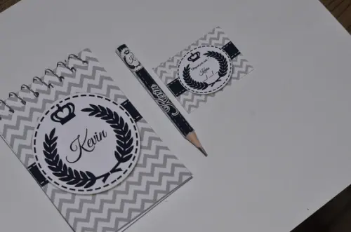 Bloquinho Personalizado com Lápis Coroa
