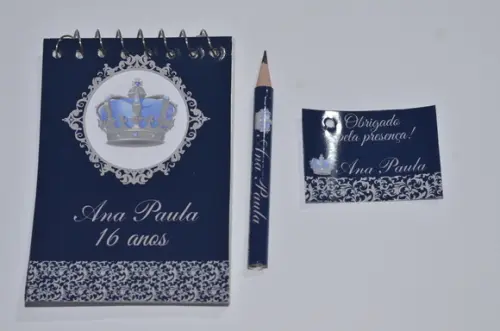 Bloquinho Personalizado com Lápis Coroa