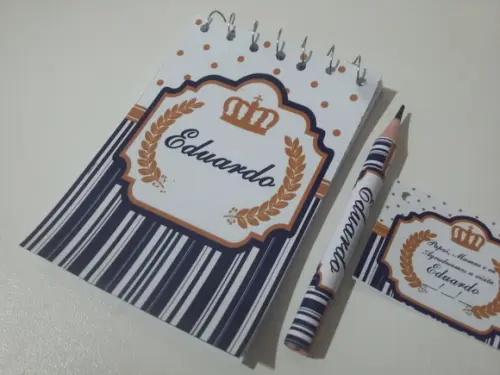 Bloquinho Personalizado com Lápis Coroa