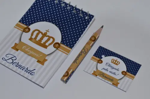 Bloquinho Personalizado com Lápis Coroa Atacado