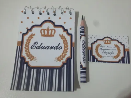 Bloquinho Personalizado com Lápis Coroa