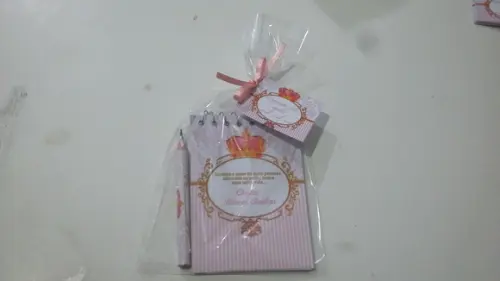 Bloquinho Personalizado com Lápis Coroa Princesa