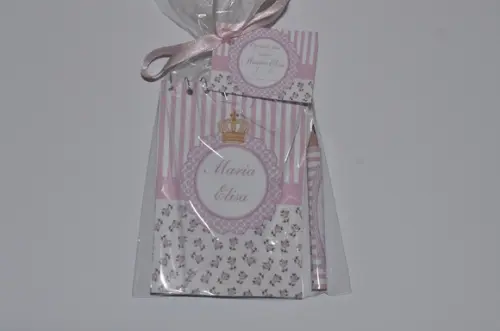 Bloquinho Personalizado com Lápis Coroa Princesa