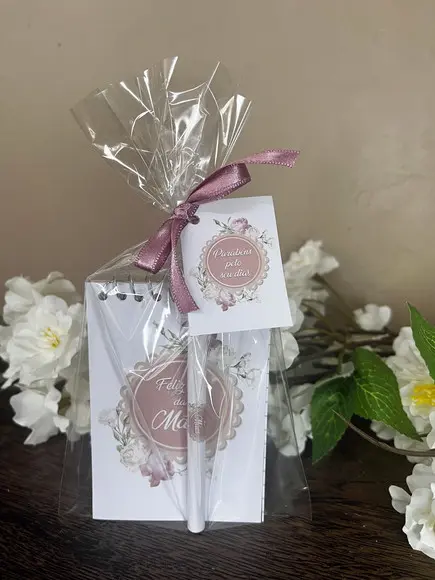 Bloquinho Personalizado com Lápis Dia das Mães