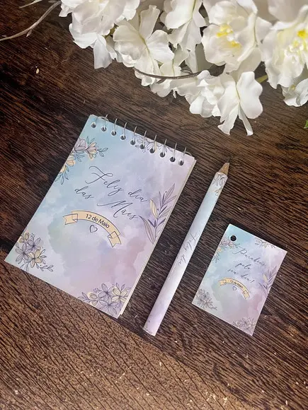 Bloquinho Personalizado com Lápis Dia das Mães