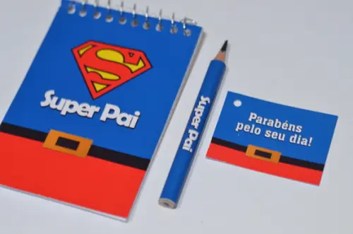 Bloquinho Personalizado com Lápis Dia dos Pais