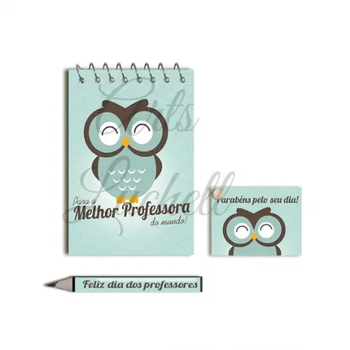 Bloquinho Personalizado com Lápis Dia dos Professores