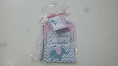 Bloquinho Personalizado com Lápis Elefantinho