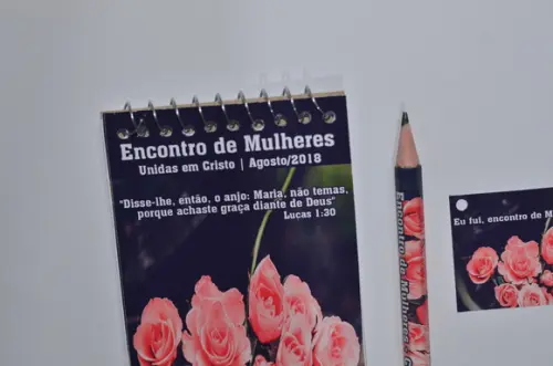 Bloquinho Personalizado com Lápis Encontro de Mulheres