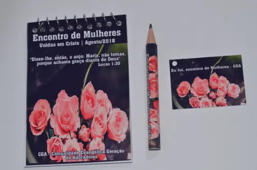 Bloquinho Personalizado com Lápis Encontro de Mulheres