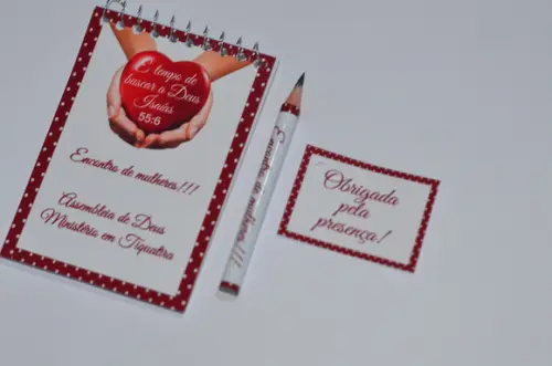 Bloquinho Personalizado com Lápis Encontro de Mulheres