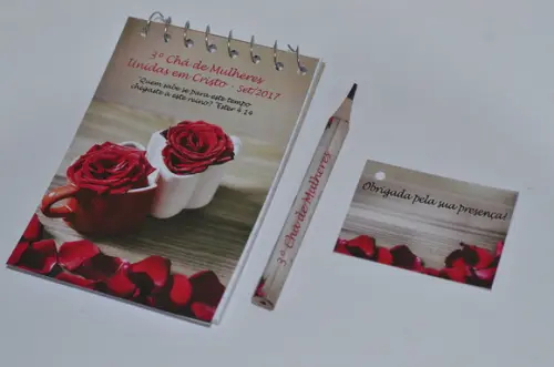 Bloquinho Personalizado com Lápis Encontro de Mulheres