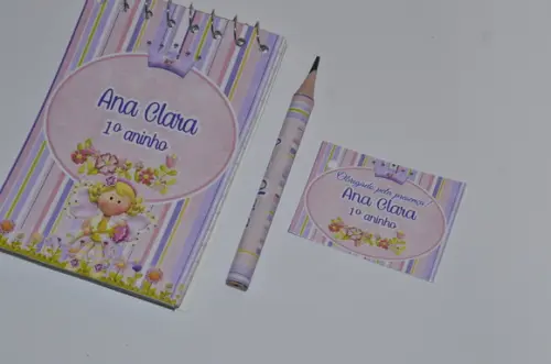 Bloquinho Personalizado com Lápis Fada