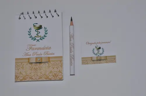 Bloquinho Personalizado com Lápis Farmácia