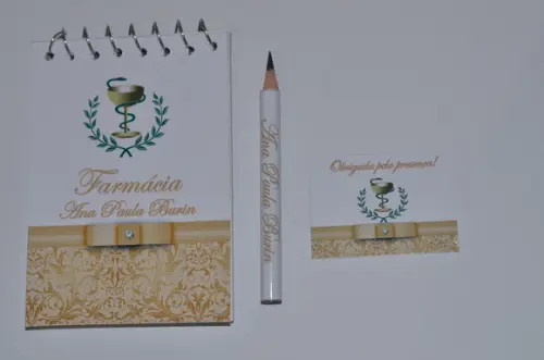 Bloquinho Personalizado com Lápis Farmácia
