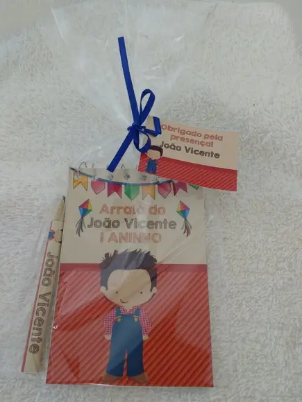 Bloquinho Personalizado com Lápis Festa Junina