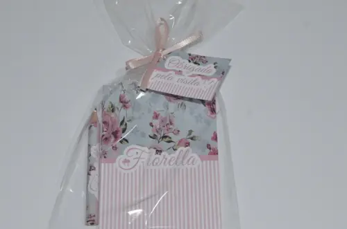 Bloquinho Personalizado com Lápis Floral
