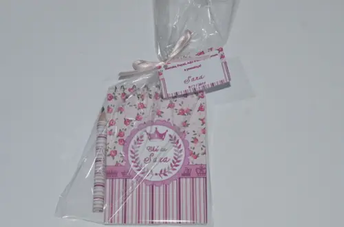 Bloquinho Personalizado com Lápis Floral
