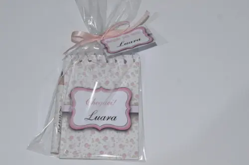 Bloquinho Personalizado com Lápis Floral