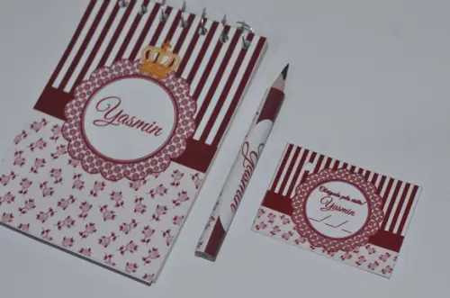 Bloquinho Personalizado com Lápis Floral