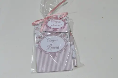 Bloquinho Personalizado com Lápis Floral