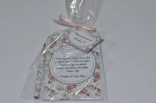 Bloquinho Personalizado com Lápis Floral