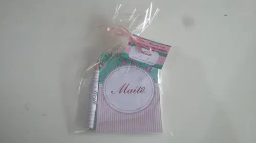 Bloquinho Personalizado com Lápis Floral