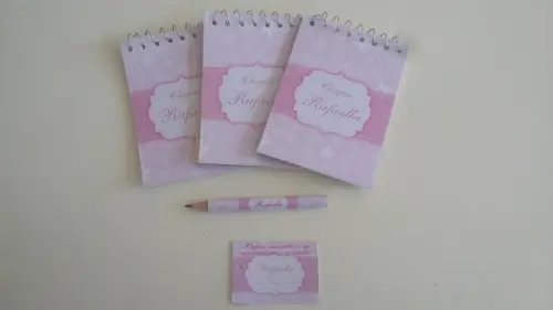 Bloquinho Personalizado com Lápis Floral