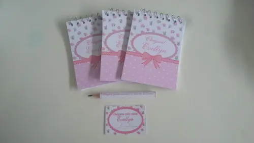 Bloquinho Personalizado com Lápis Floral