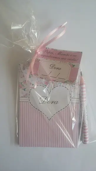 Bloquinho Personalizado com Lápis Floral