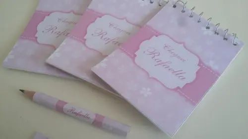 Bloquinho Personalizado com Lápis Floral