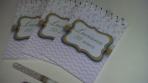 Bloquinho Personalizado com Lápis Floral